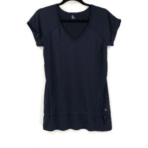 GAP FIT Blue T Shirt Active Top Pull Cord Adjustable Hem Stretch Active Women S